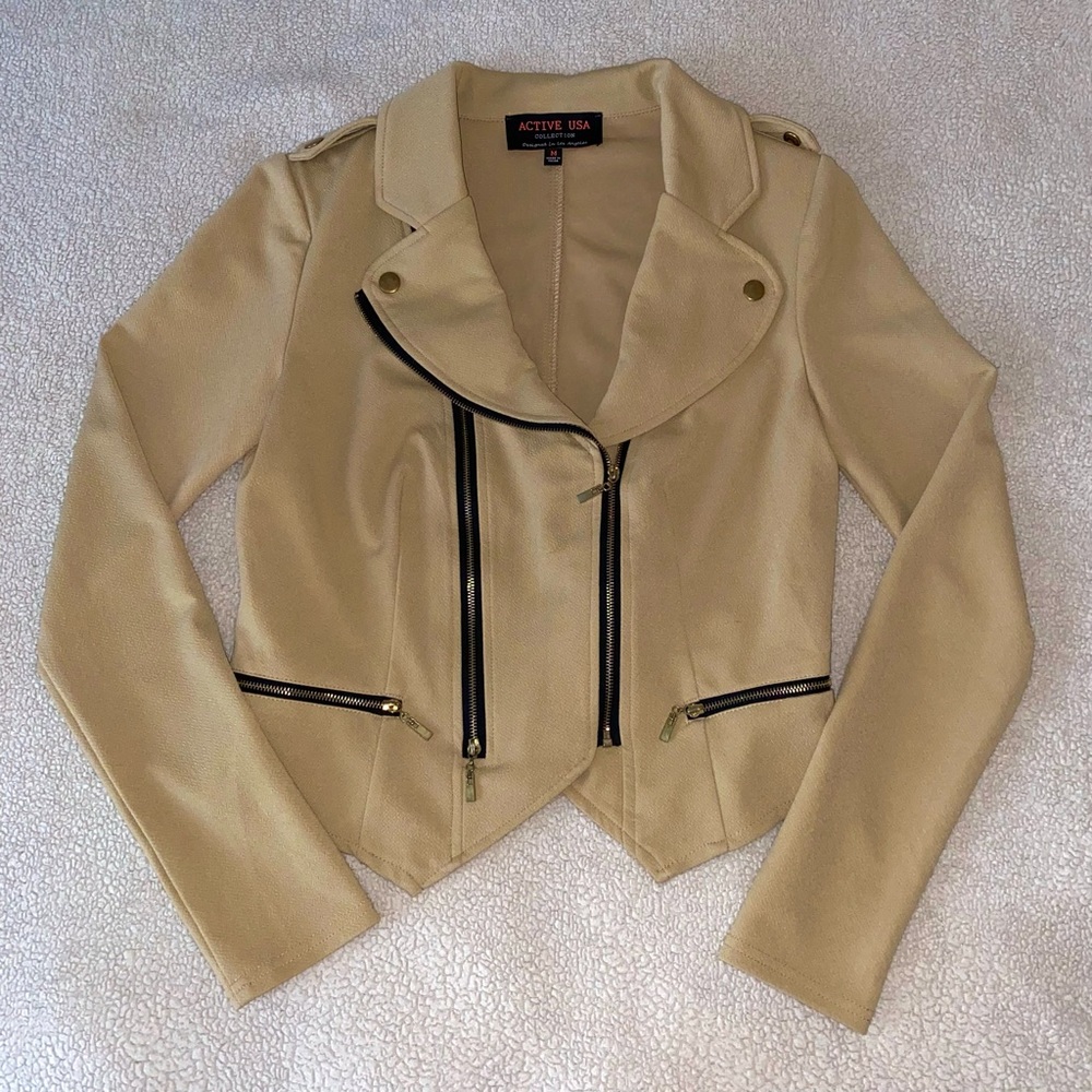 Tan Moto Jacket